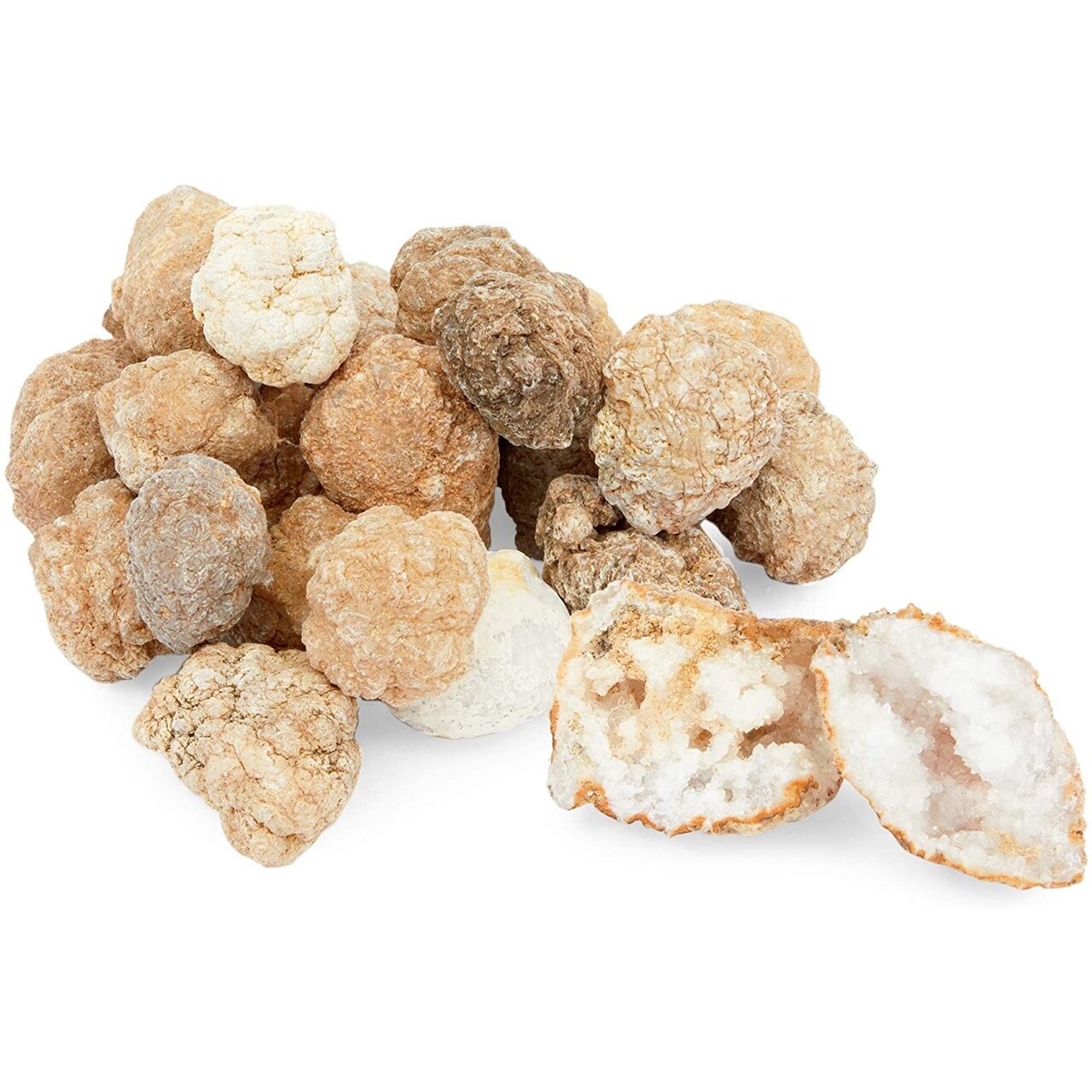 24 Pieces Break Your Own Geode Rocks, Crystals Surprise Science Toys for Kids